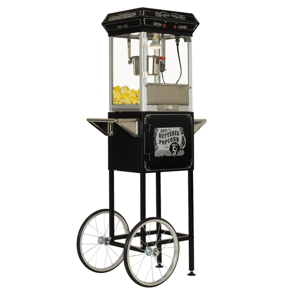 Galaxy 4 oz. Black Popcorn Machine / Popper - 120V