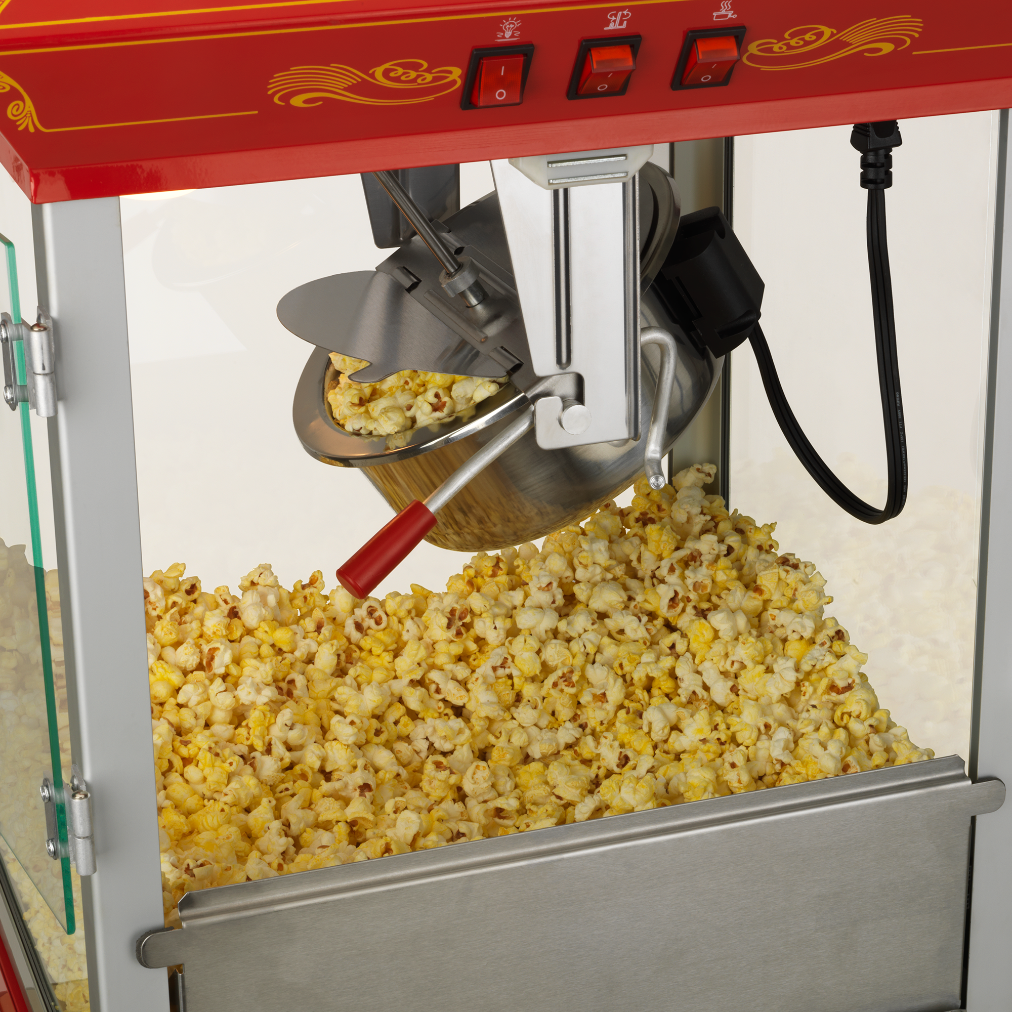 FunTime FT860CR 8oz Premium Red/Gold Popcorn Popper Machine Maker Cart -  funtimepopcorn